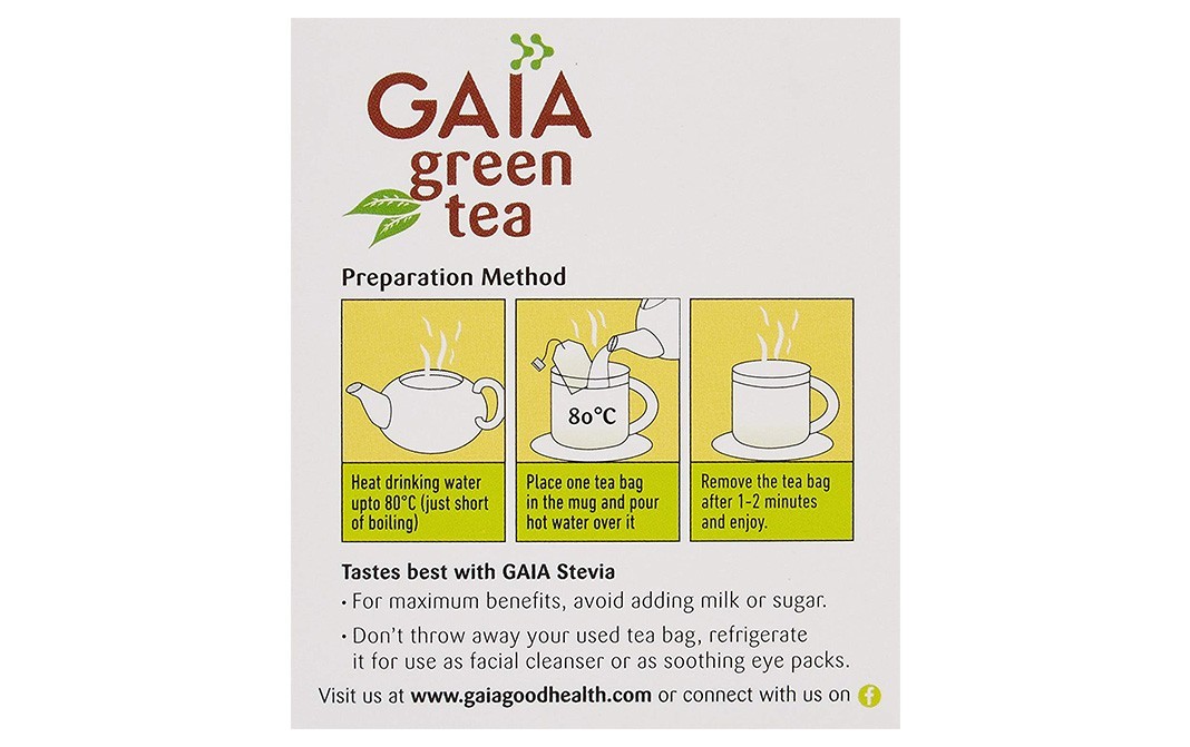 Gaia Green Tea    Box  25 pcs